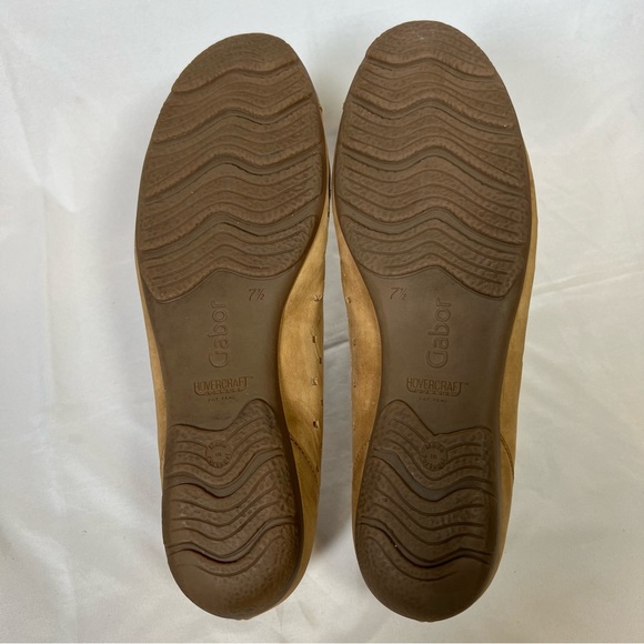 Gabor Hovercraft Ruffle Nubuck Leather Perforated Shoes Ballet Flat Size 7.5 UK - Picture 12 of 14